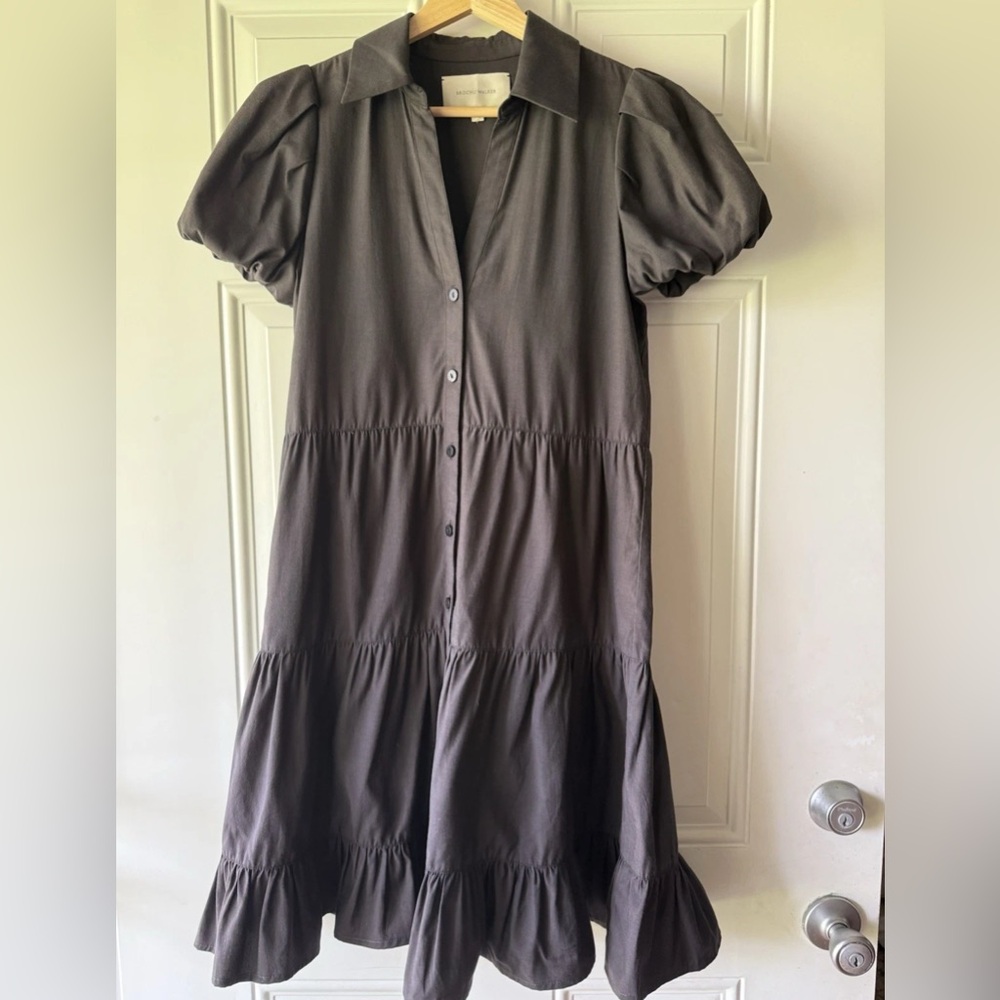 BROCHU WALKER Havana Mini Tiered Dress - Washed Black - XS - Picture 5 of 9